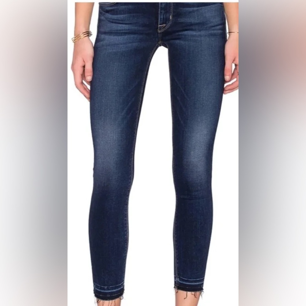 HUDSON‎ KRISTA CROP SUPER SKINNY JEANS RAW HEM DARK SIZE 26